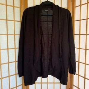 Black Drape Front Cardigan
